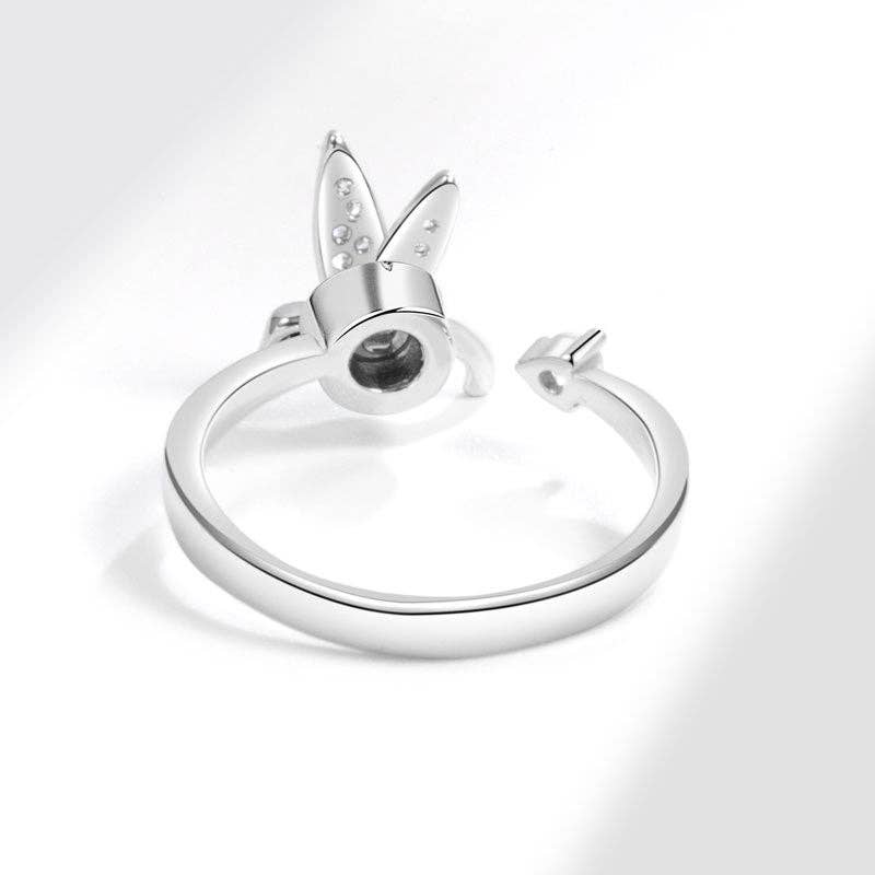 Hummingbird Anxiety Fidget Spinner Band Ring in Solid Copper