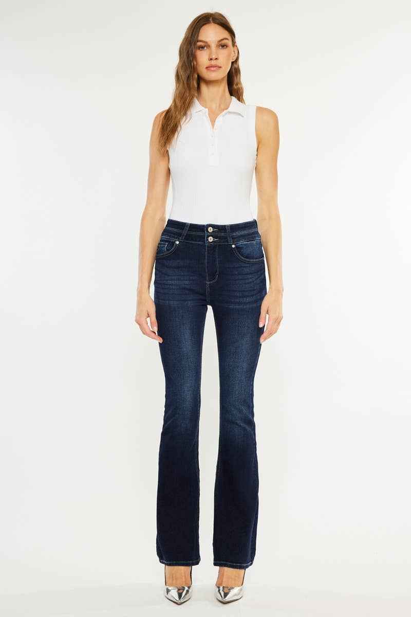 Kan Can USA - OPEN PACK HIGH RISE  SKINNY BOOTCUT JEANS-BM9242HYD
