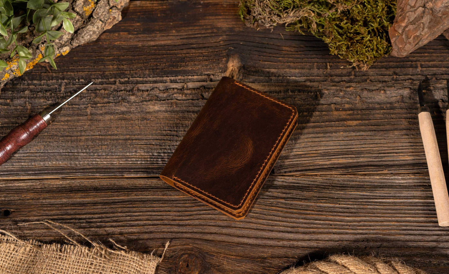 Genuine Leather Wallet with ID Window