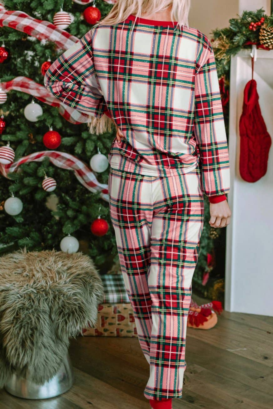 Christmas Plaid Top and Pants Set