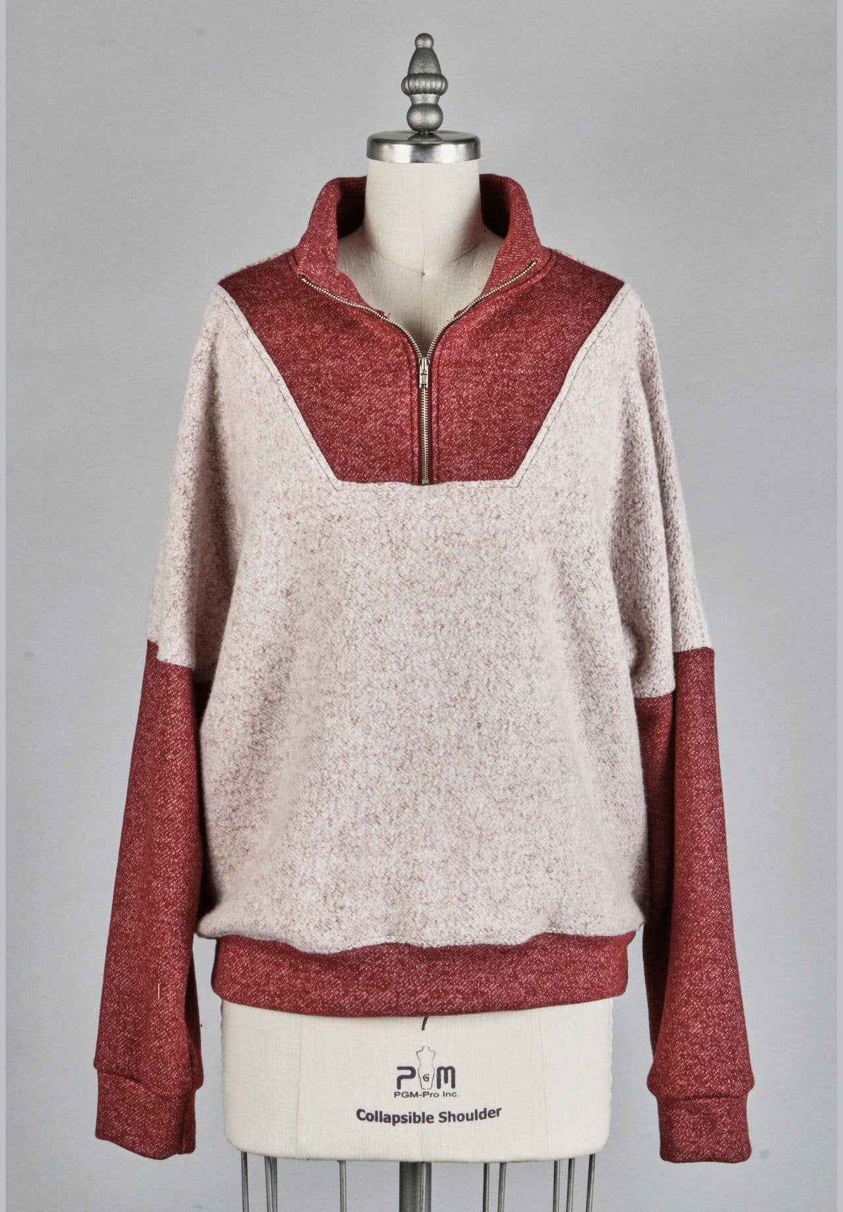 Colorblock Half Zip Sweatshirt