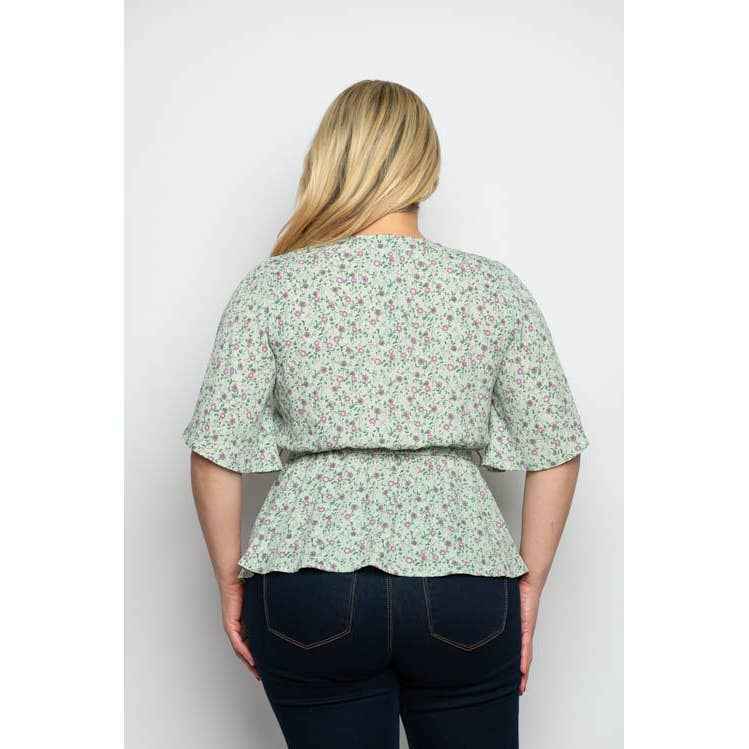 Floral Peplum Blouse