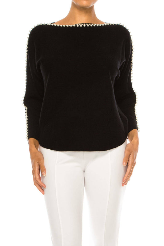 Liv Rhinestone Pearl Sweater