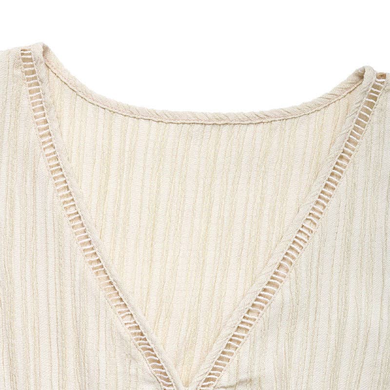 Textured Sleeveless Midi Dress