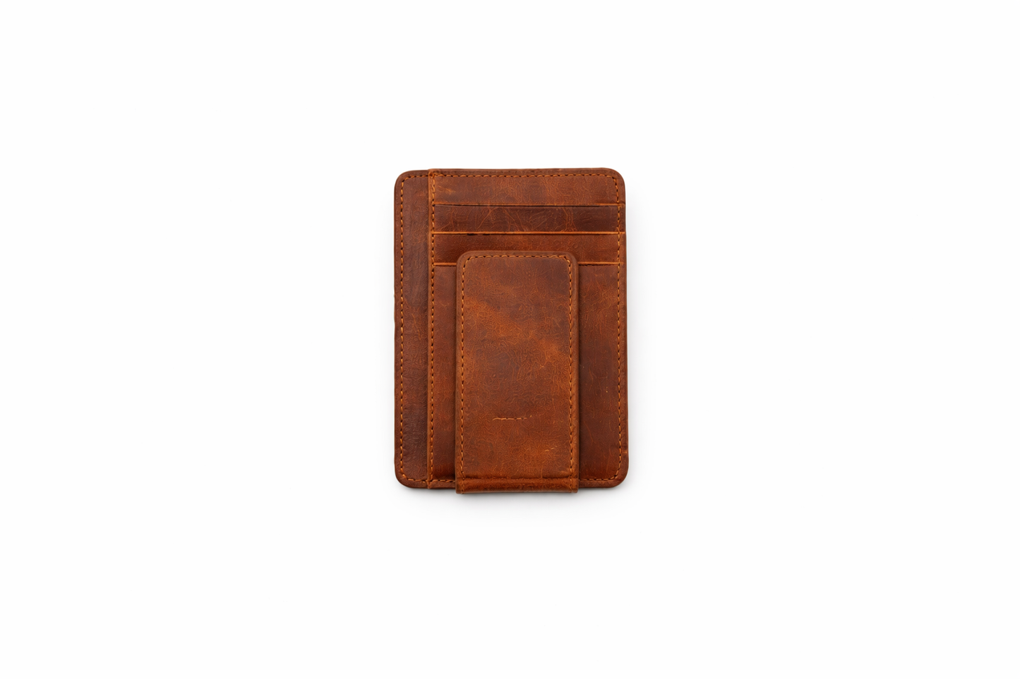 Leather Card Holder with Money Clip