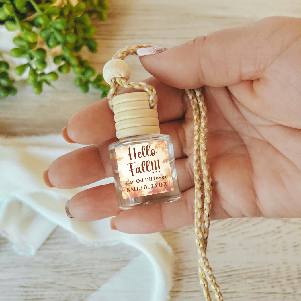 Hello Fall Hanging Car Diffuser
