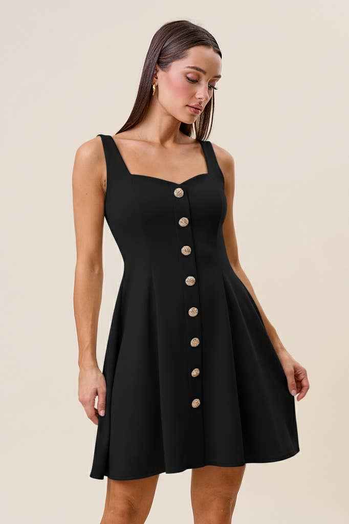 Able - AD2942 Sweetheart neck sleeveless mini dress