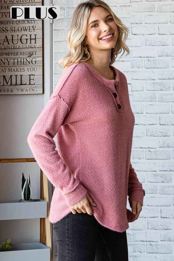 Knit Button Top