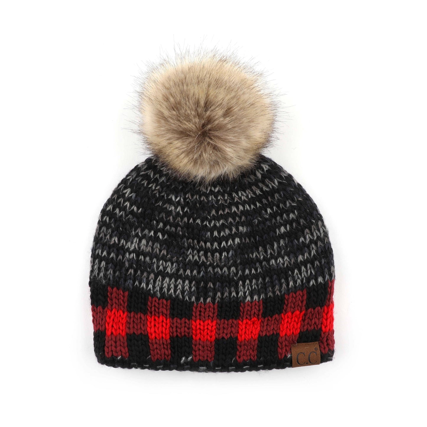 CC Fire Cozy Buffalo Plaid Beanie