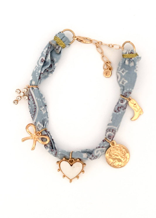 Blue Scarf Bracelet