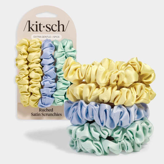 Ruched Satin Scrunchies