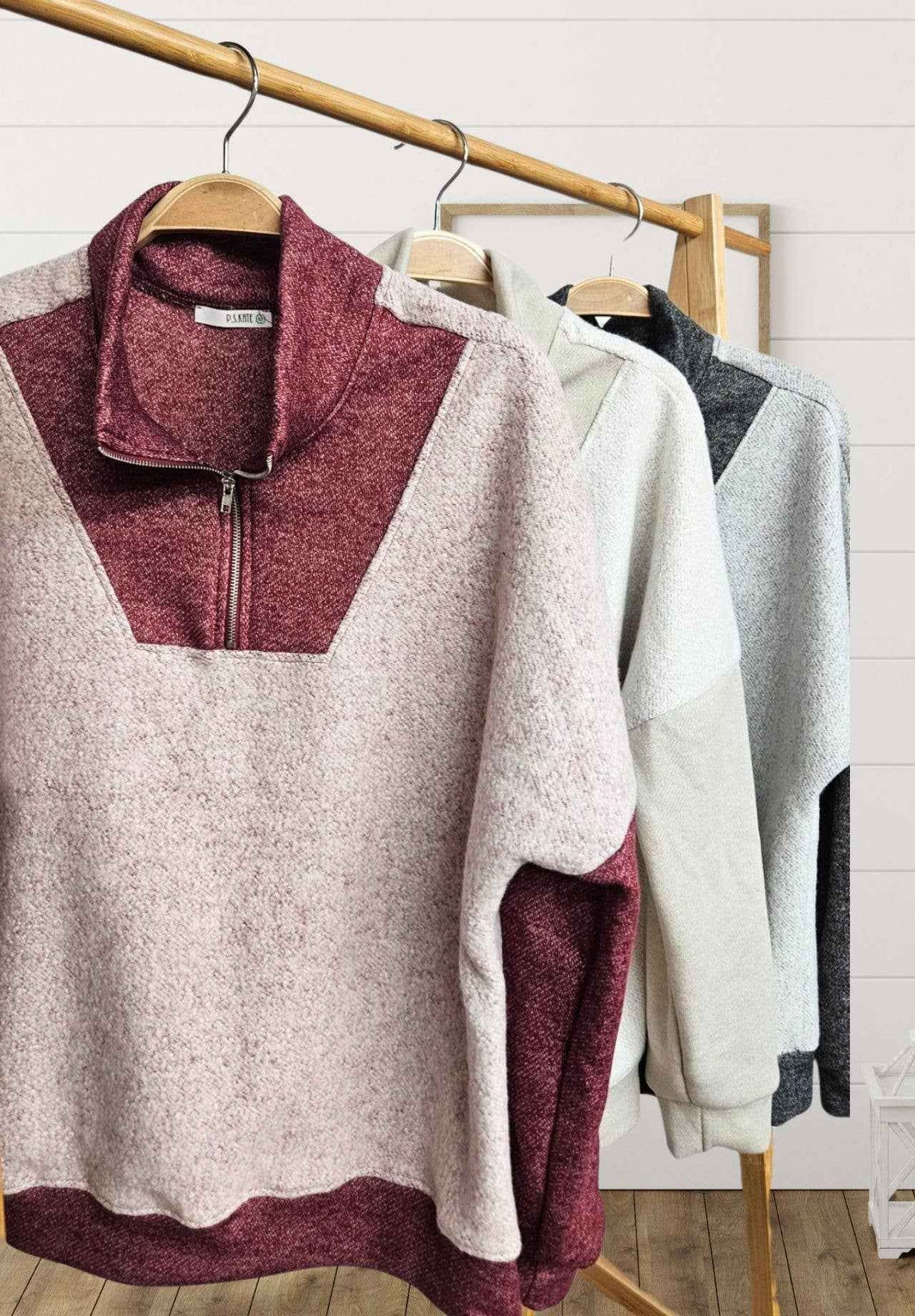 Colorblock Half Zip Sweatshirt
