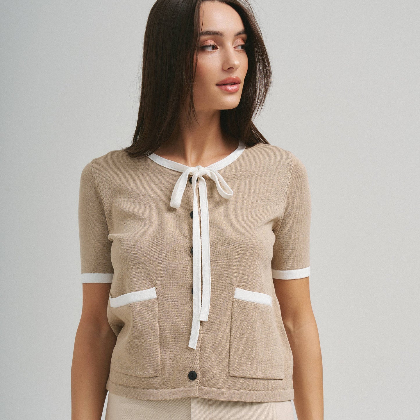 Chelsea Contrast knit top