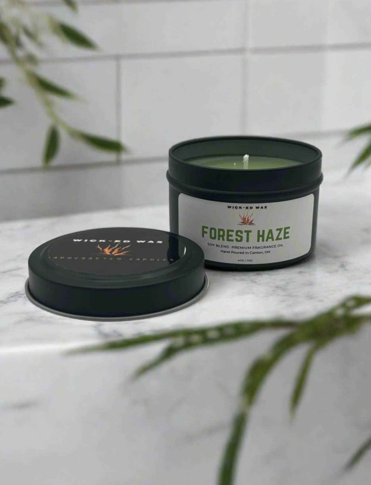 Forrest Haze - Crackling Birch 4oz Soy Blend Candle