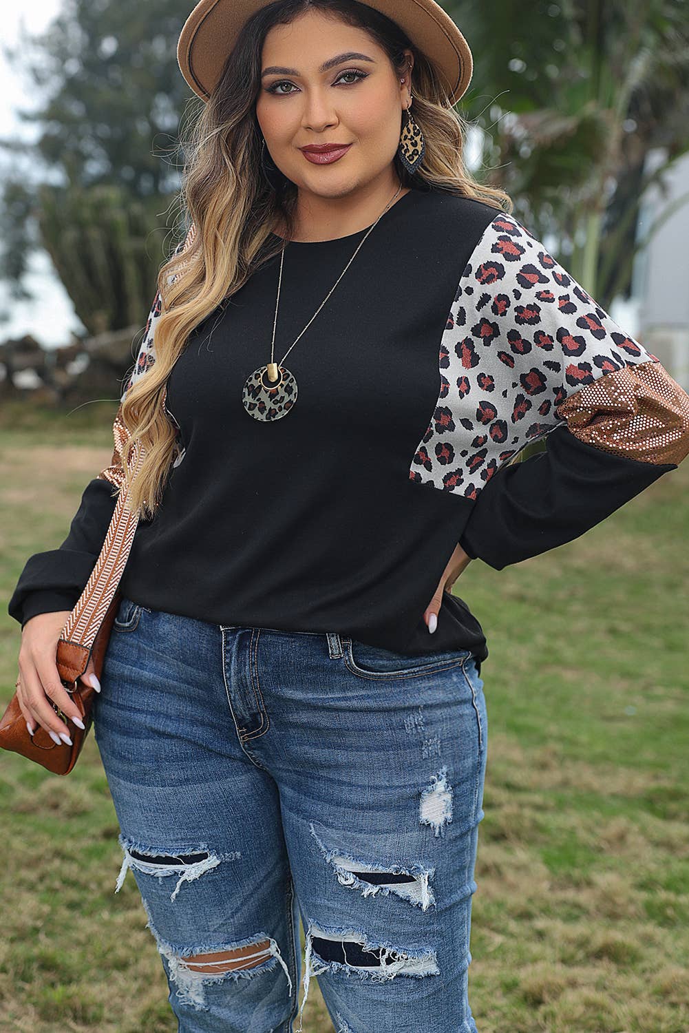 Leopard Sequin Long Sleeve