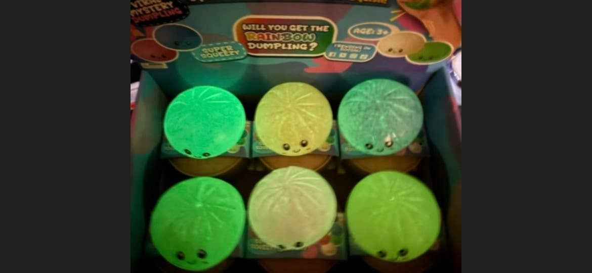 anbfashion - Glow in the dark Dumpling Squishy Squeeze Toy (12 Units)