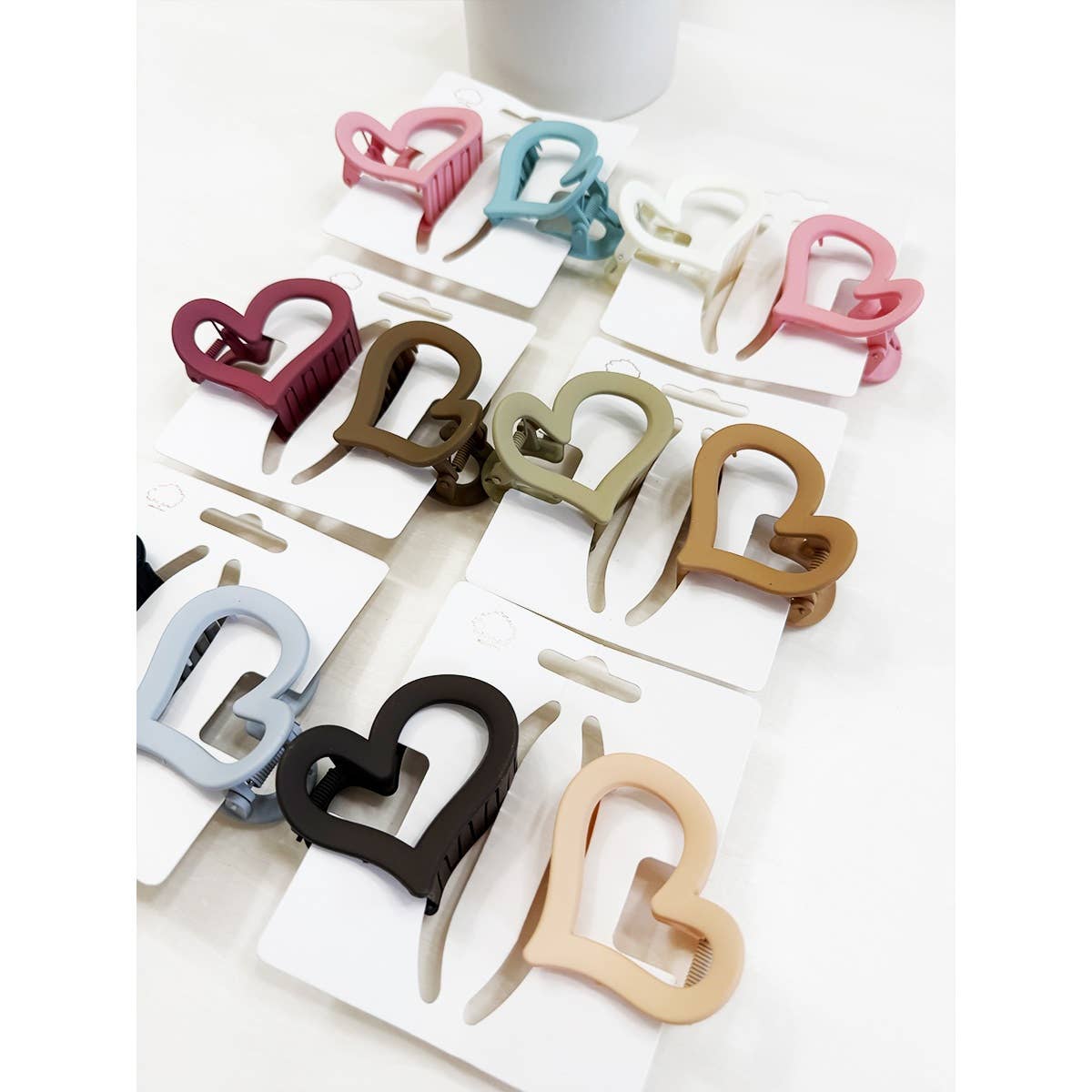 Heart Matte Hair Claw Clip - Threads Boutique