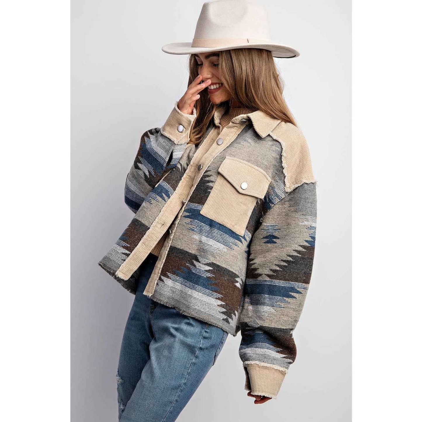 Tribal Pattern Colorblock Shackekt