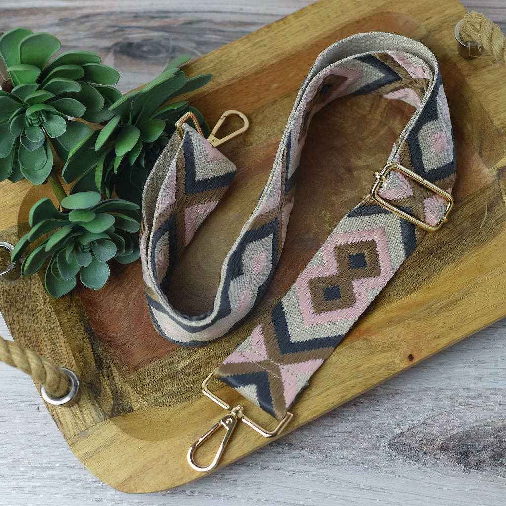 Woven Geometric Guitar Style Bag Straps
