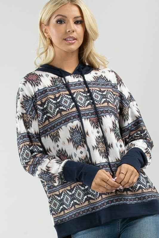 Tania Aztec Print Hoodie