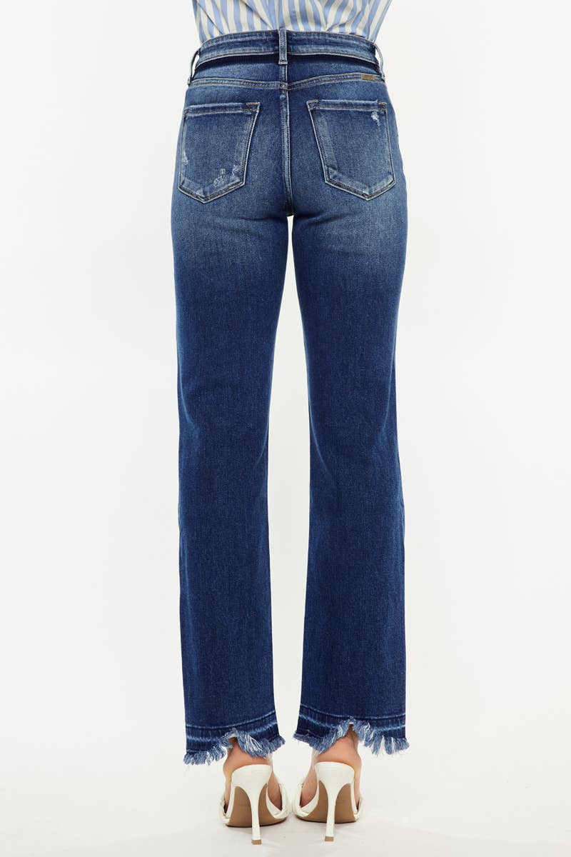 Kan Can High Rise Slim Straight Jeans