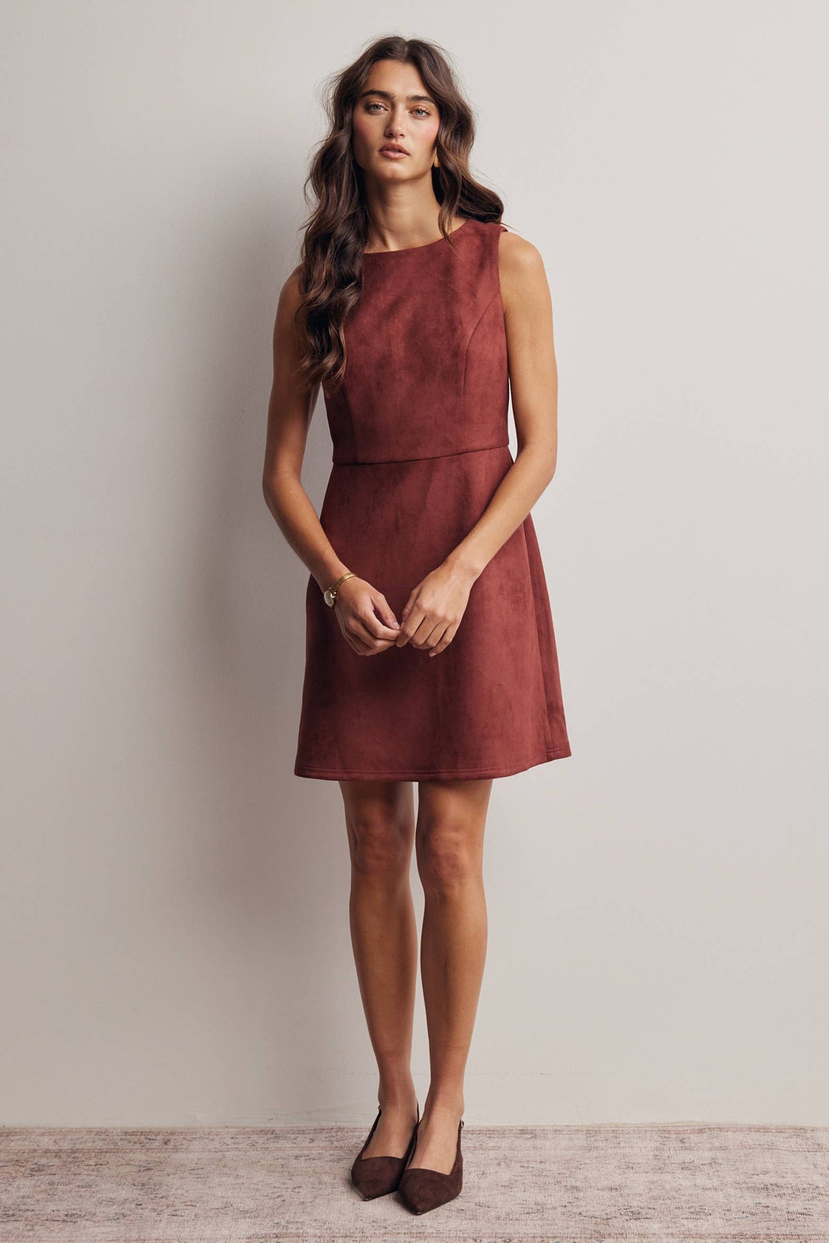 Stretch Suede Mini Dress
