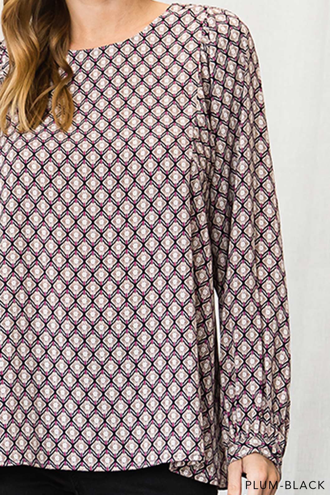 Boho Ethnic Print Soft Poly Women's Top