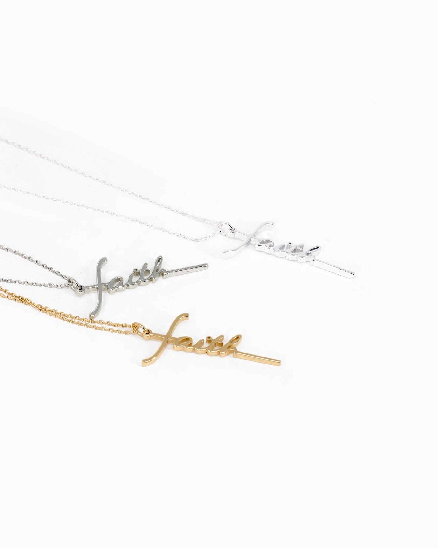 Cursive "faith" Pendant Necklace