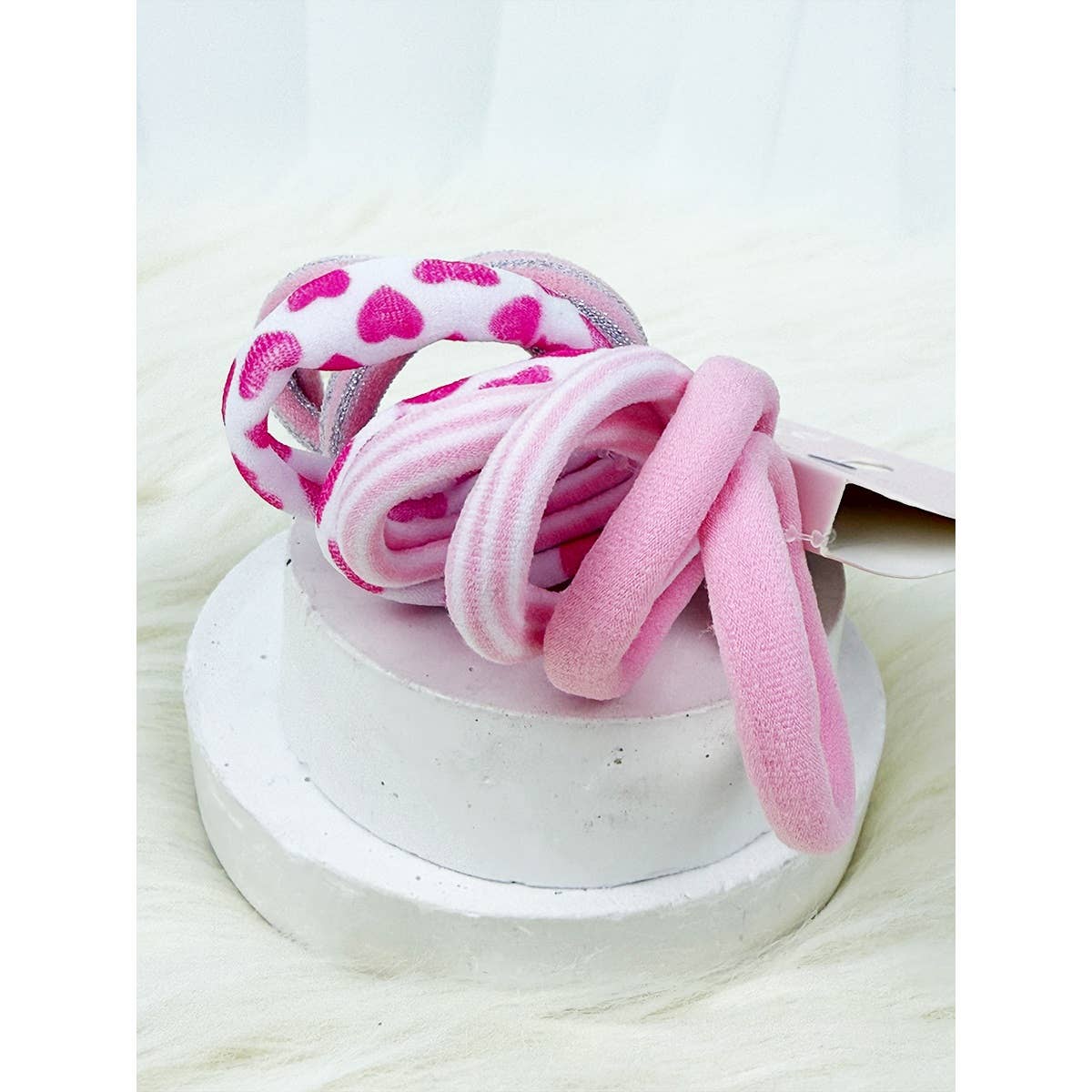 Pink Pattern Hair Tie Set - Threads Boutique