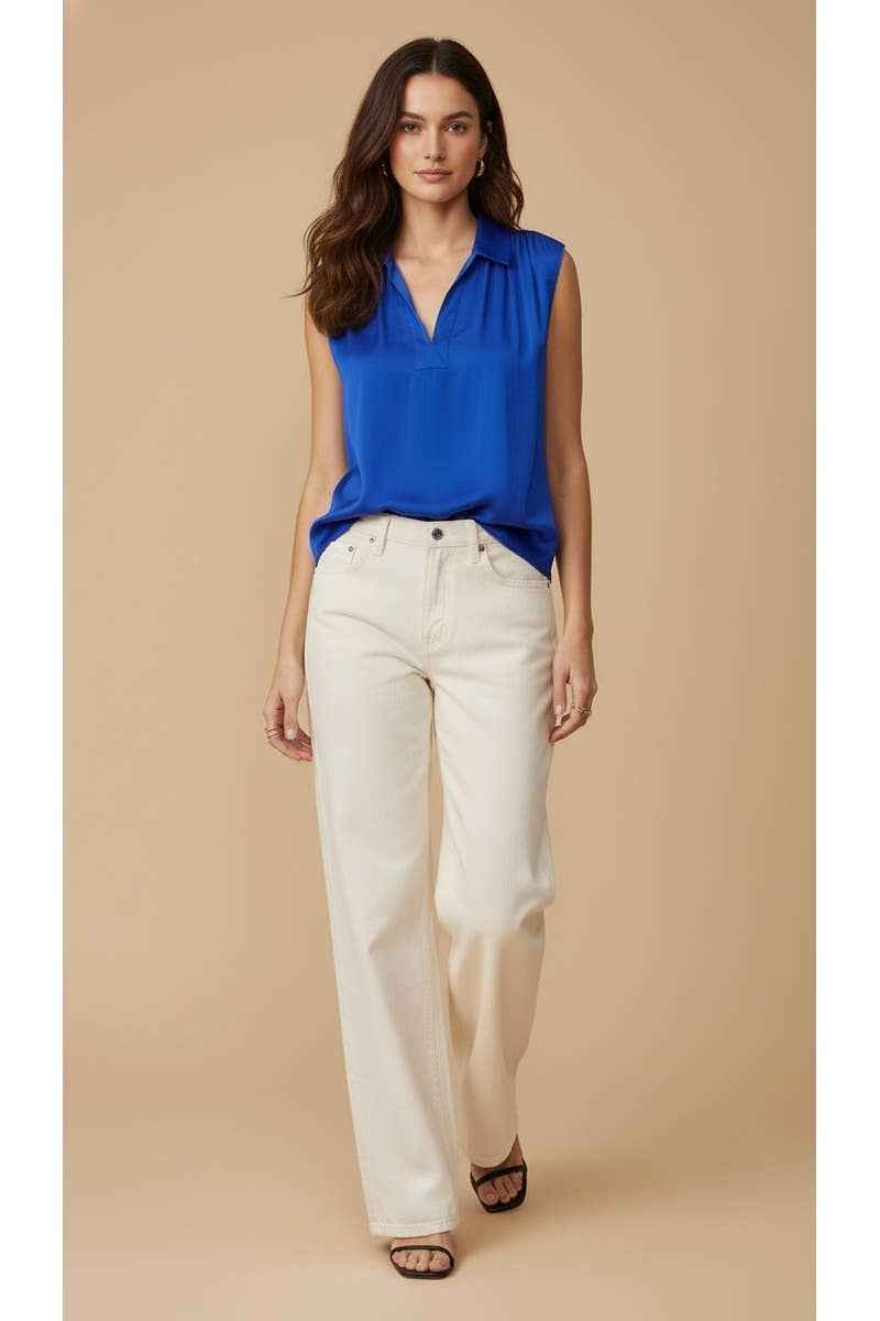 Naked Zebra - Neck Band Collar Top