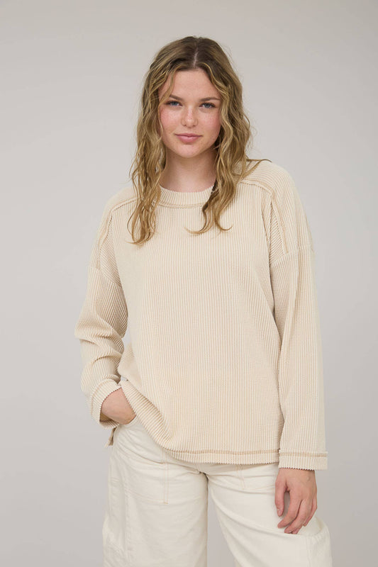 Ribbed Long Sleeve Top