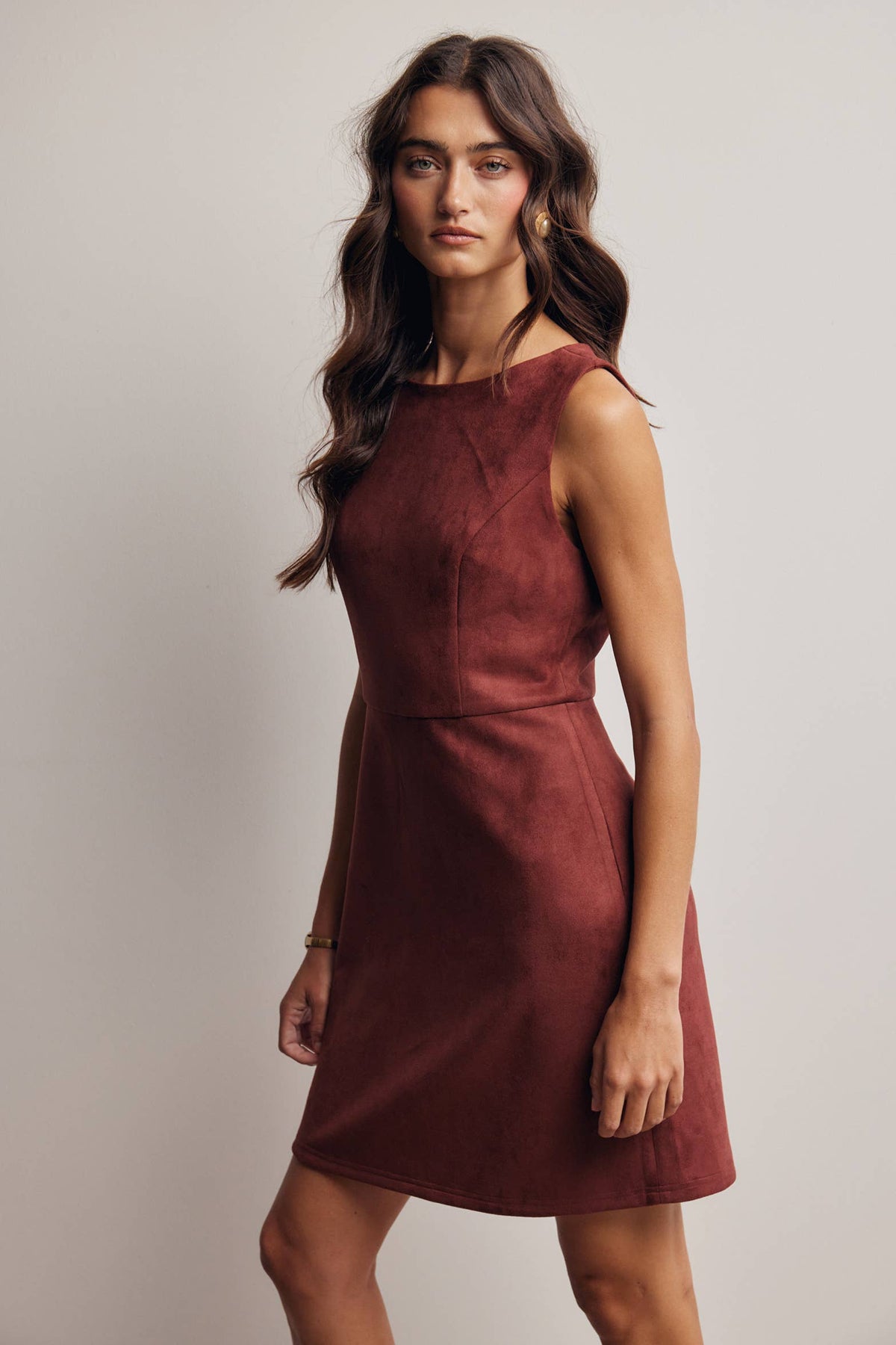 Stretch Suede Mini Dress