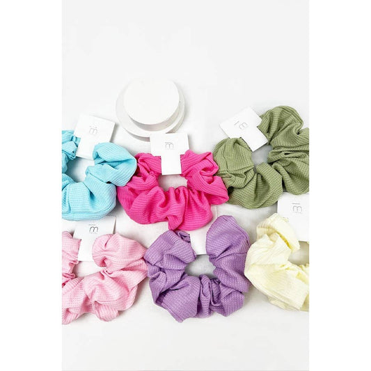 Waffle Textured Soft Scrunchies