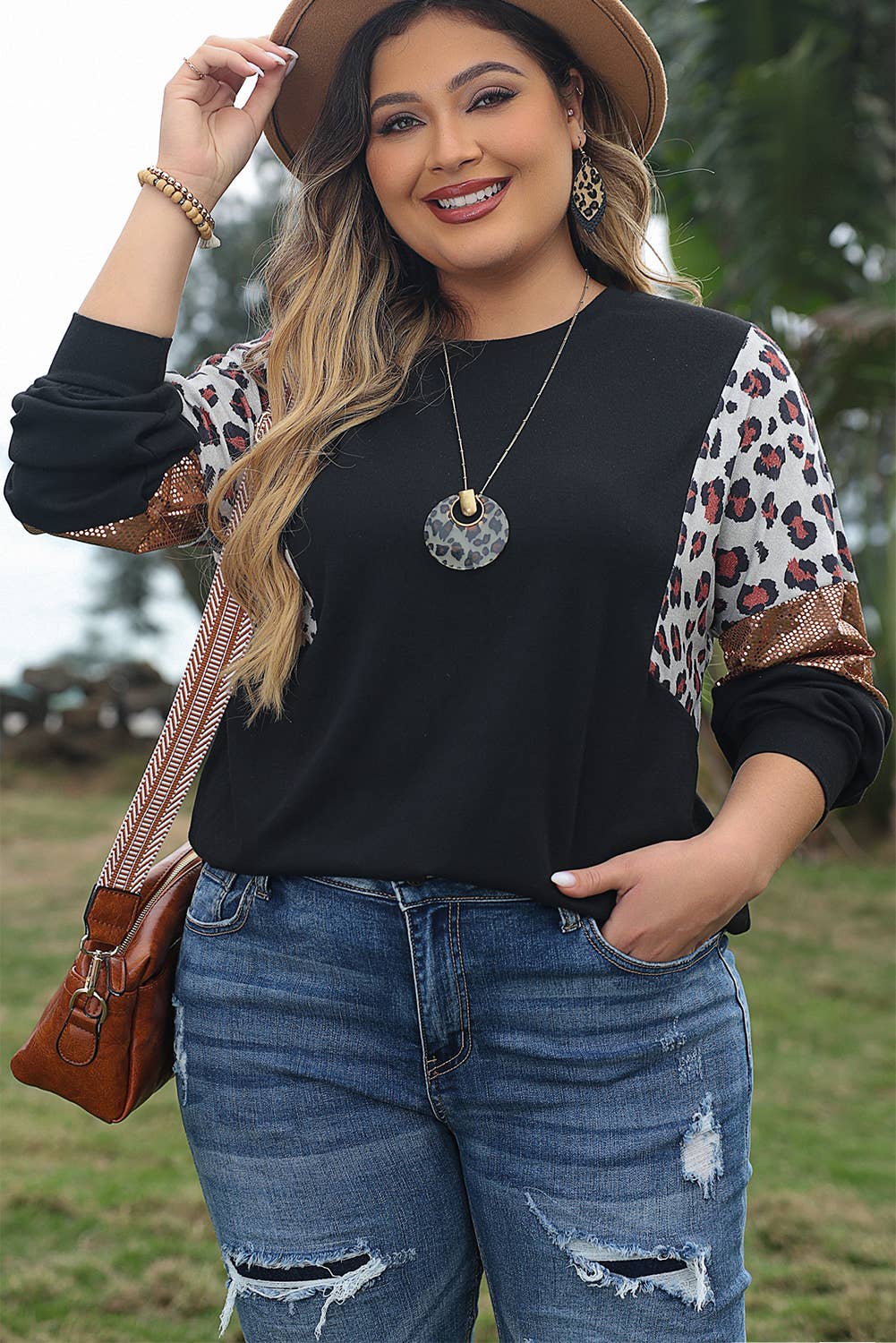 Leopard Sequin Long Sleeve