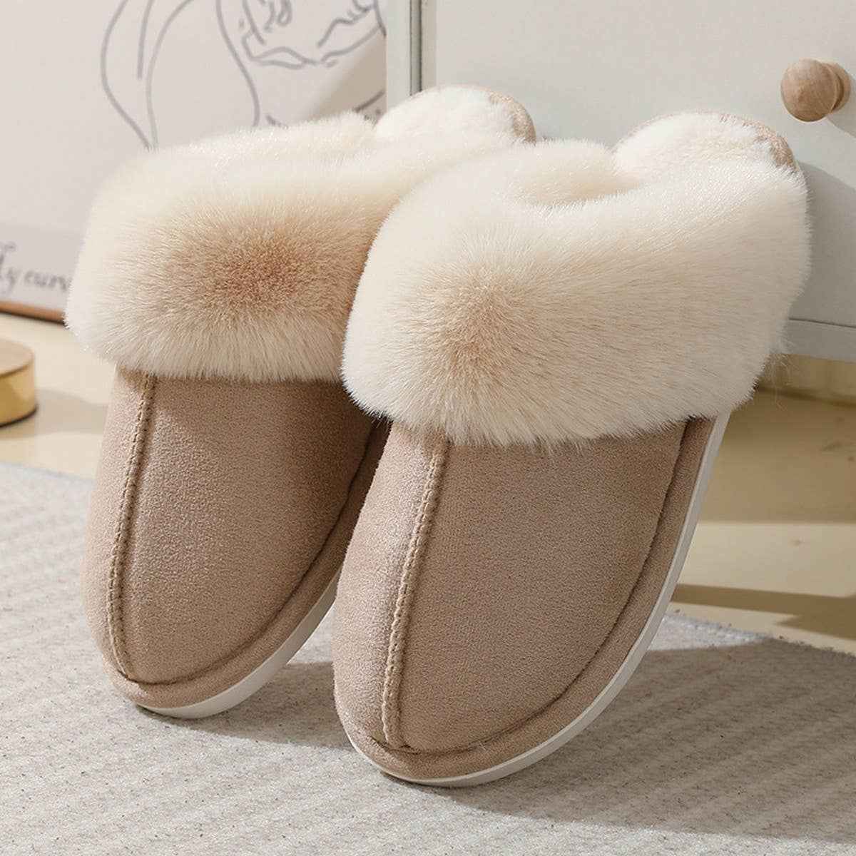 Fluffy Cozy Warm Soft House Slippers
