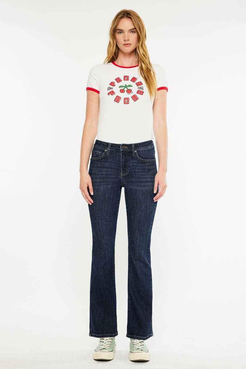 Kan Can USA - PETITE OPEN PACK  MID RISE BOOTCUT JEANS-KC70097D-PT