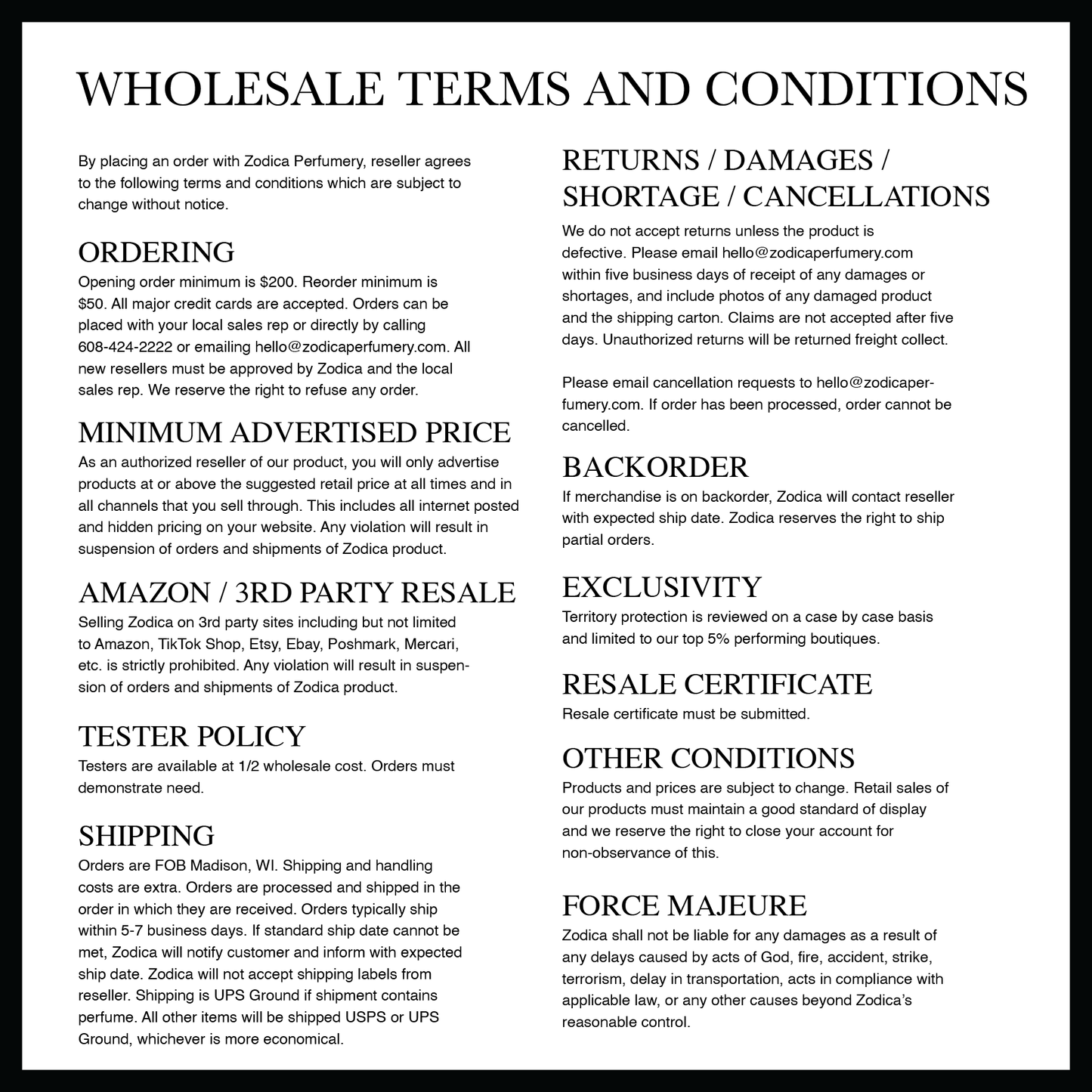 Zodica Perfumery - Los Angeles Perfumette