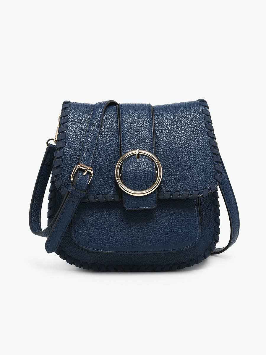 Jen & Co. - Sandra Buckle Flapover Crossbody Bag | M2618