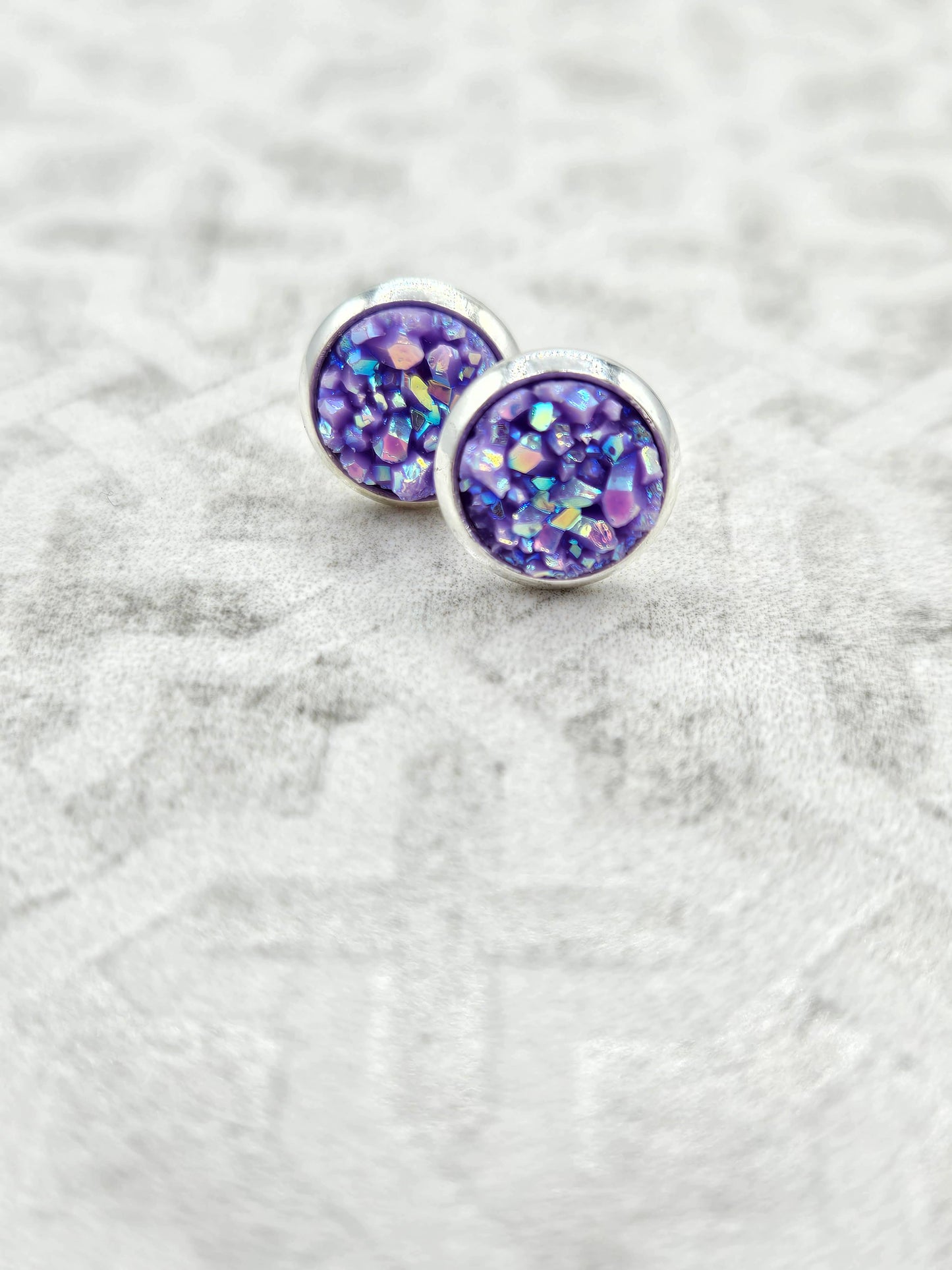 Lilac Shimmer Studs