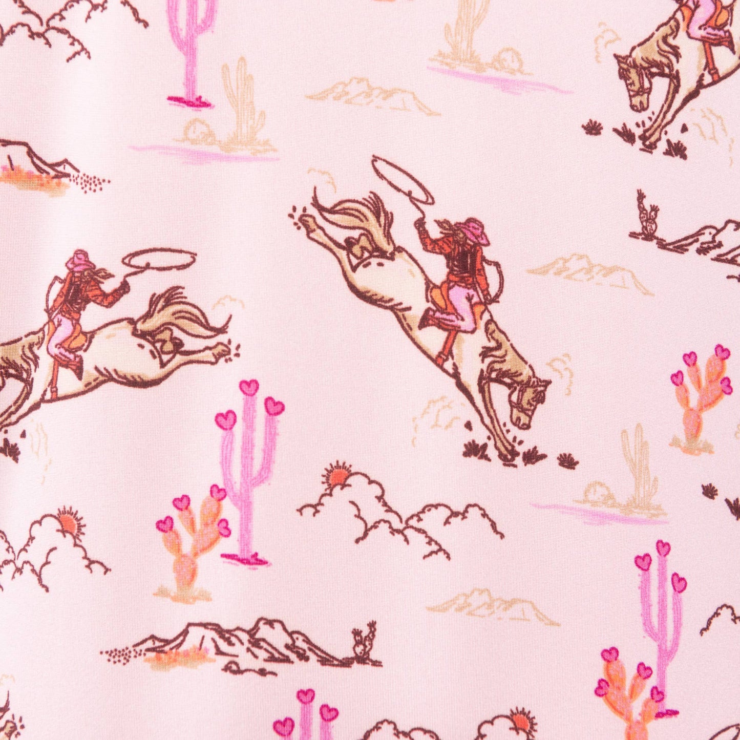 Retro Pink Western PJ Bottoms