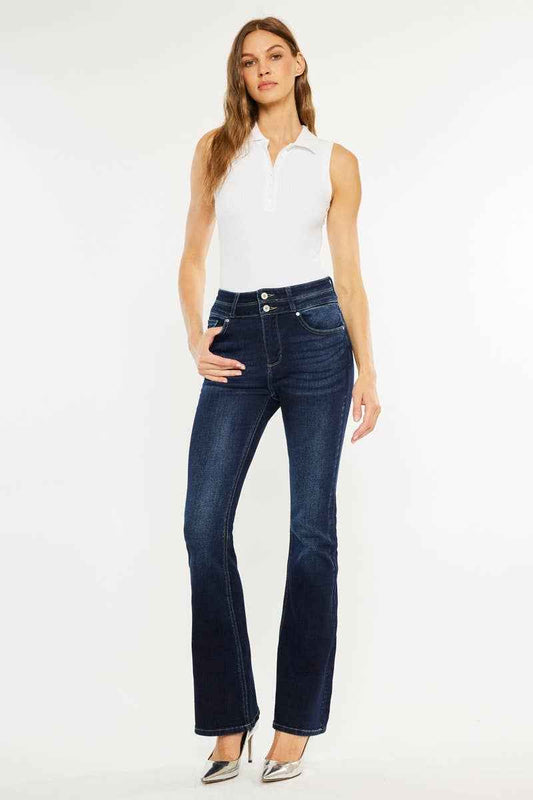 Kan Can USA - OPEN PACK HIGH RISE  SKINNY BOOTCUT JEANS-BM9242HYD