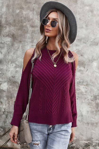 Cold Shoulder Sweater