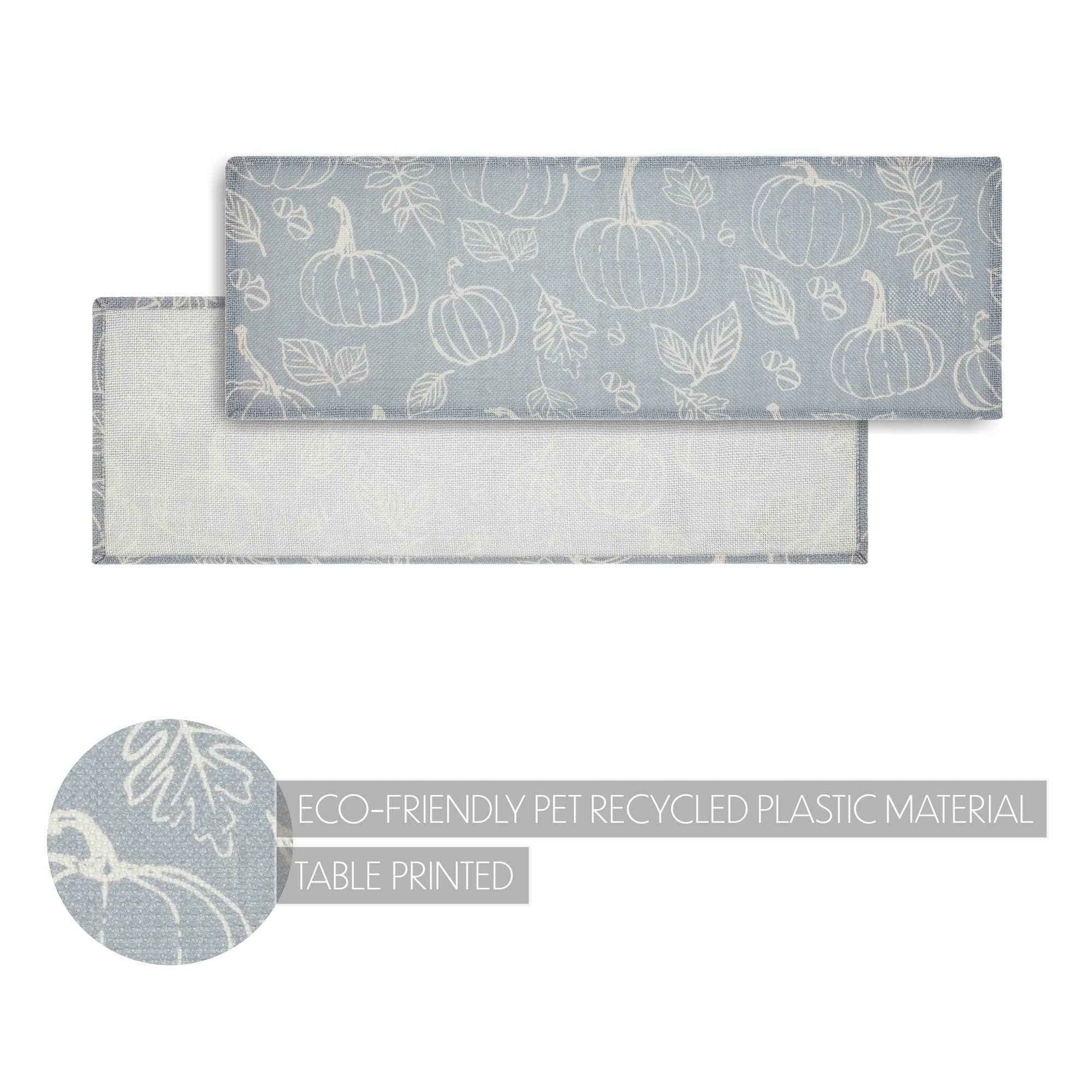 Grey Pumpkin Table Runner Fall Farmhouse Decor 12x36