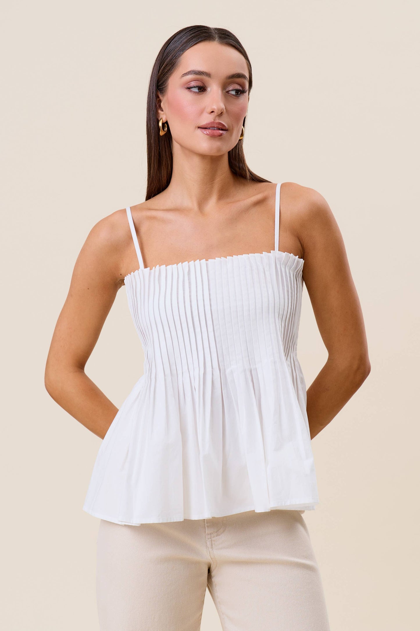 Pintuck Cami Top