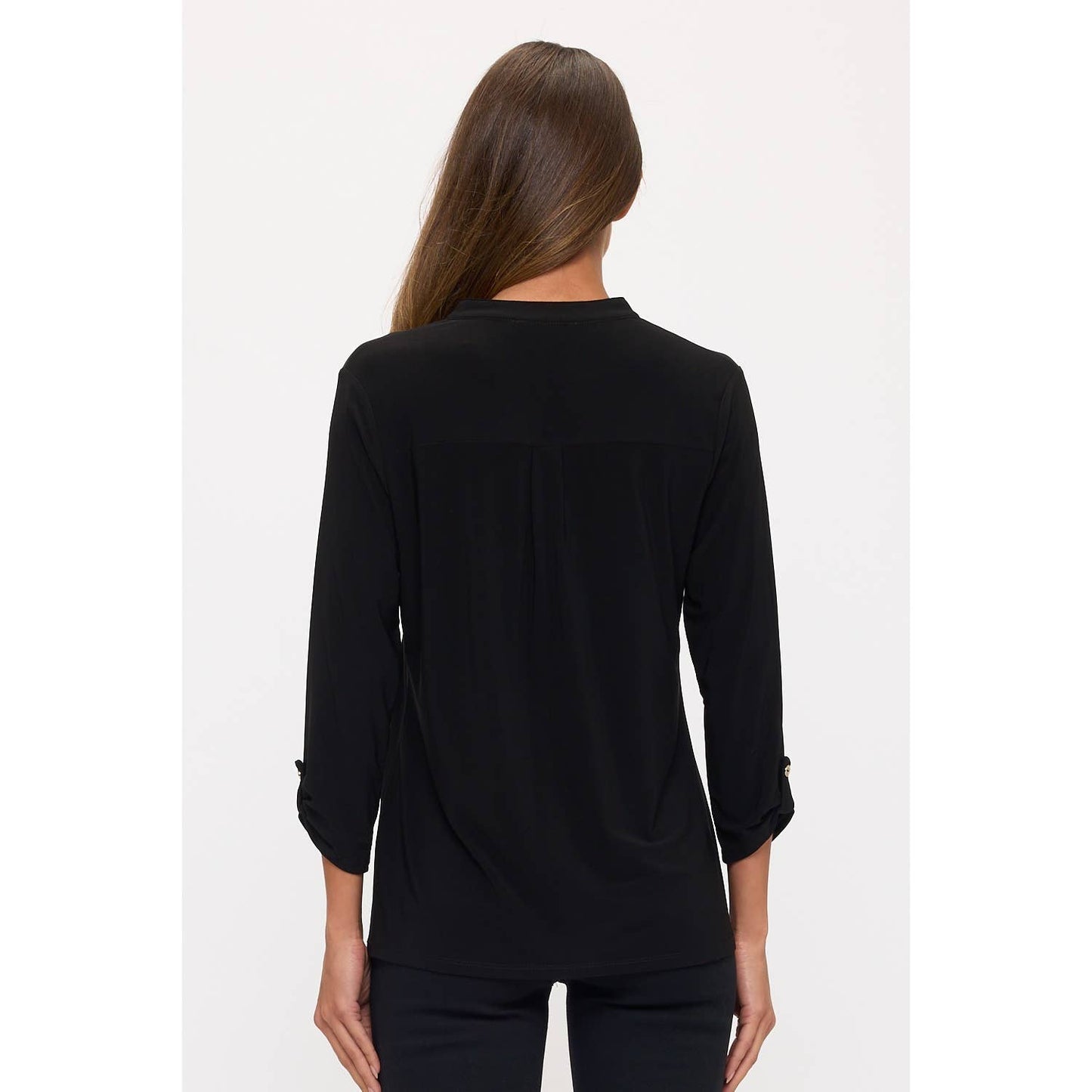 Roll Tab Mandarin Top