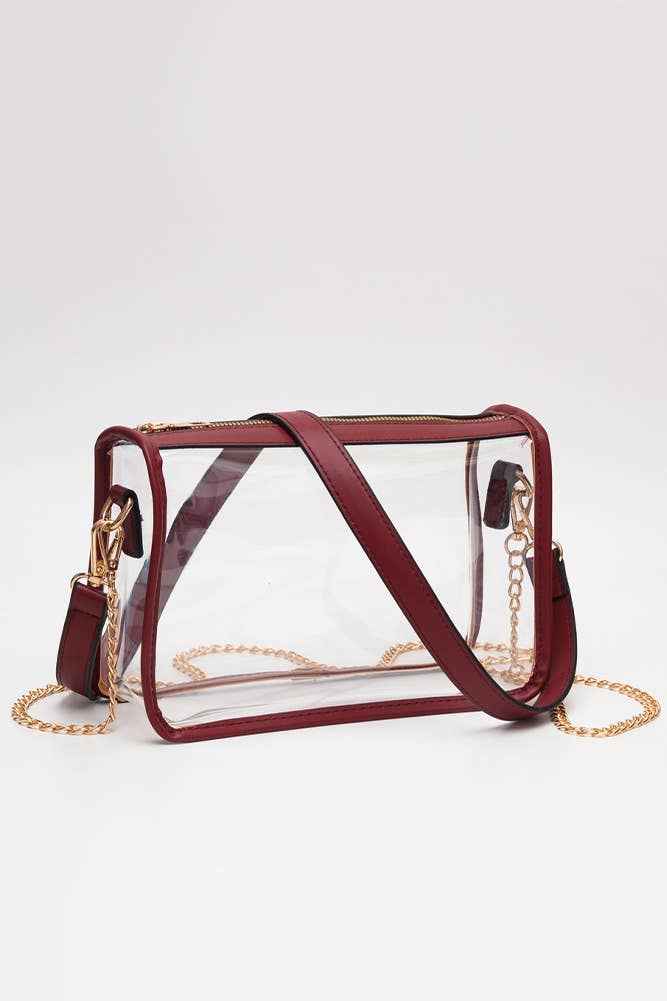 Hana - Clear Rectangle Stadium Concert Crossbody Bag