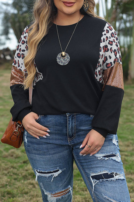 Leopard Sequin Long Sleeve