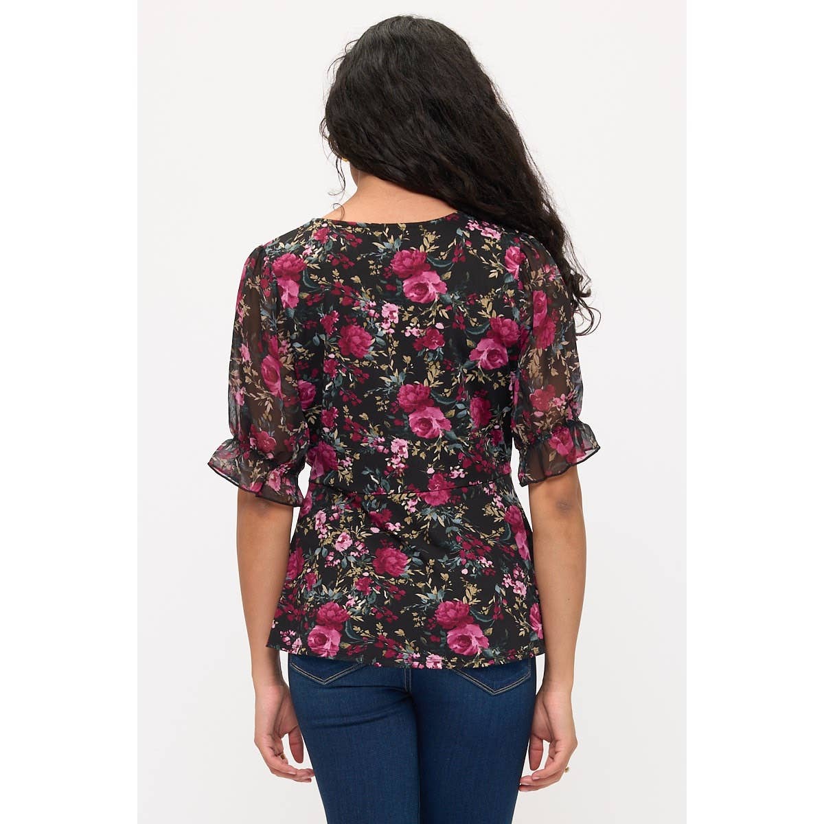 Jasmine Floral Twist Side Top - Threads Boutique