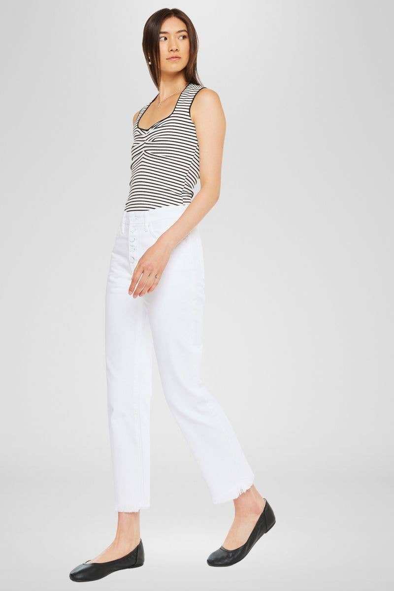 High Rise White Straight