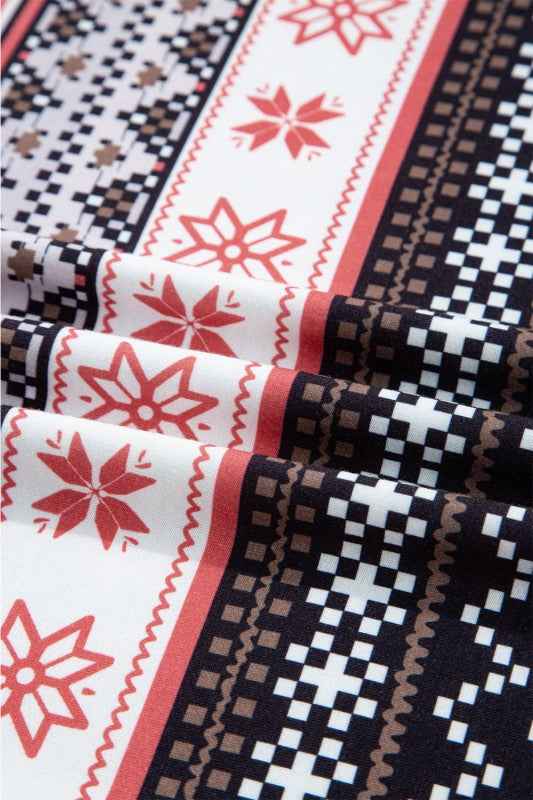 Christmas Geometric Pullover and Pants Lounge Set